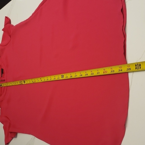 ADRIENNE Vittadini Dress Pink Zipper Back Short Sleeves Women's Size 8 - Picture 11 of 13